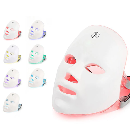LUMÉA SKIN - 7 Colors Led Facial Mask With Neck Red Light Therapy Mask For Skin Tightening Lifting Anti-aging Bio-Light Beauty Whitening Home